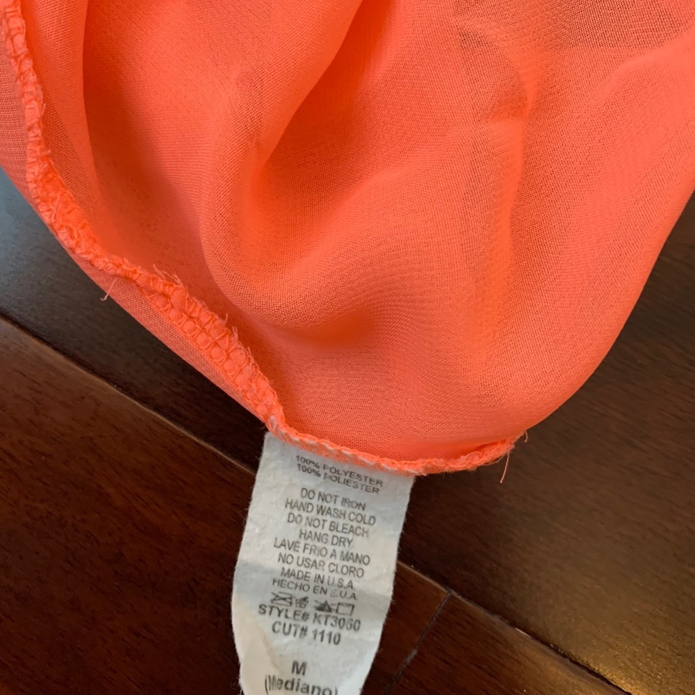 Sheer orange tank - Picture 5 of 6